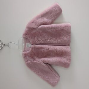 EUC Toddler Girls Pink Faux Fur Jacket (Size 4T)